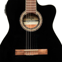 STAGG SCL-60 TCE-BLK GITARA ELEKTRO-KLASIČNA