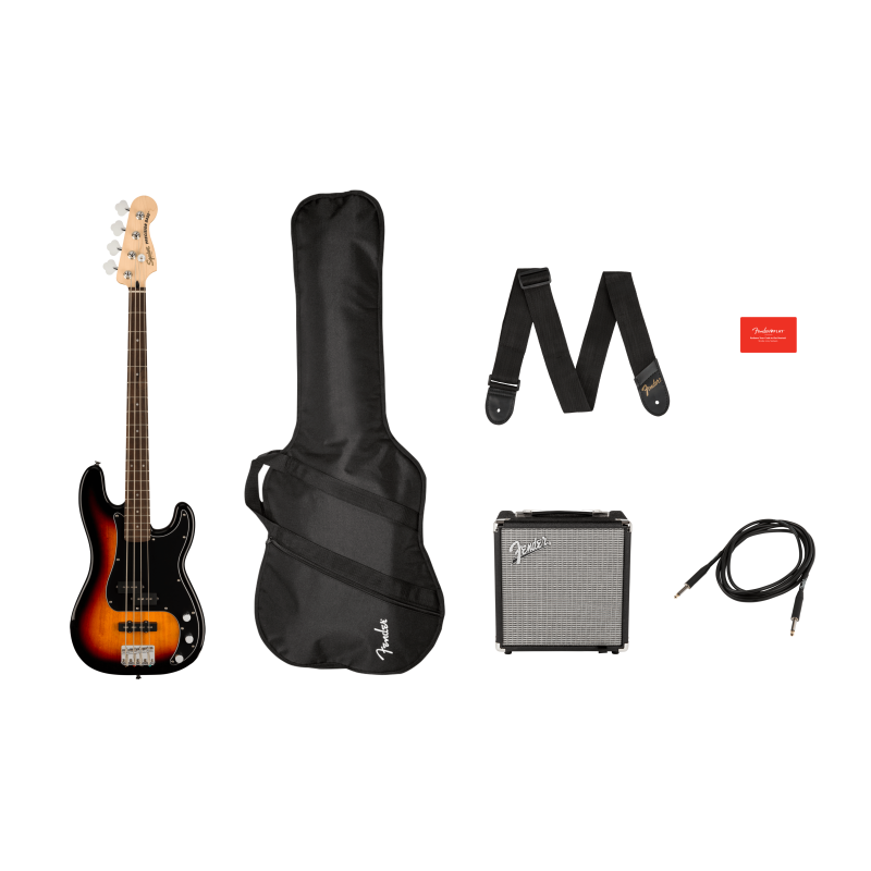 SQUIER AFFINITY PACK PJ-BASS LRL 3TS + RUMBLE 15 + NAVLAKA + PRIBOR BAS GITARA