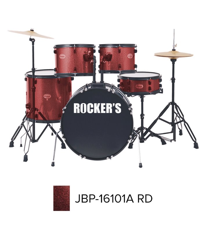 ROCKERS JBP-16101A (22, 10, 12, 16, 14) RD + stolica i činele BUBANJ
