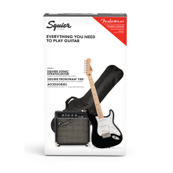 SQUIER SONIC STRAT BLK PACK + FRONTMAN 10W + PRIBOR GITARA ELEKTRIČNA