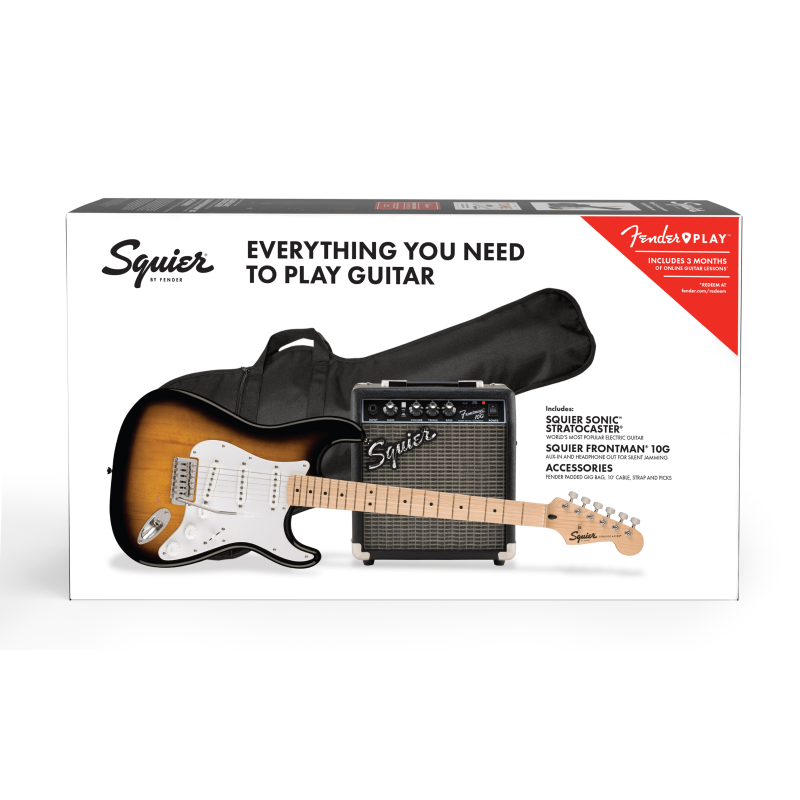 SQUIER SONIC STRAT 2TS PACK + FRONTMAN 10W + PRIBOR GITARA ELEKTRIČNA