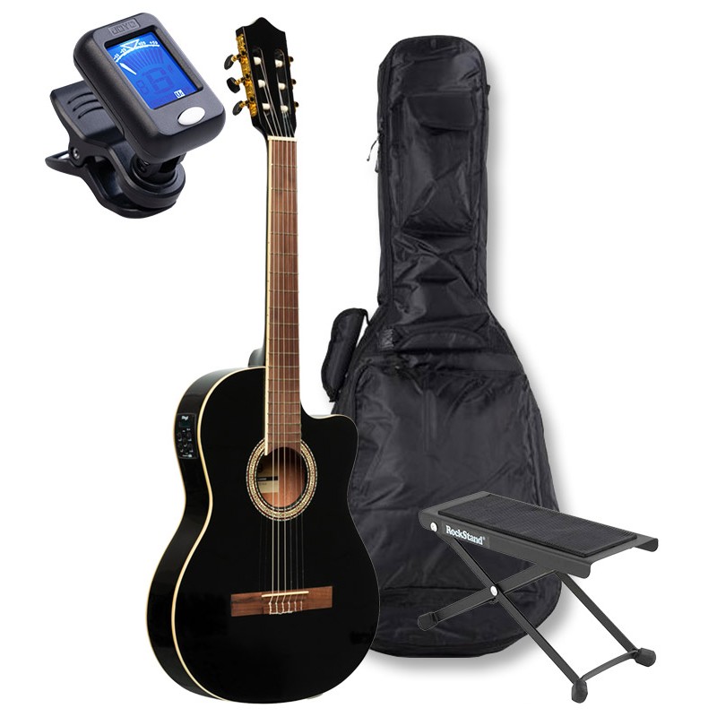 STAGG SCL-60 TCE-BLK Bundle Set GITARA ELEKTRO-KLASIČNA