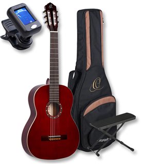 ORTEGA R121LWR WINE RED Bundle Set GITARA KLASIČNA