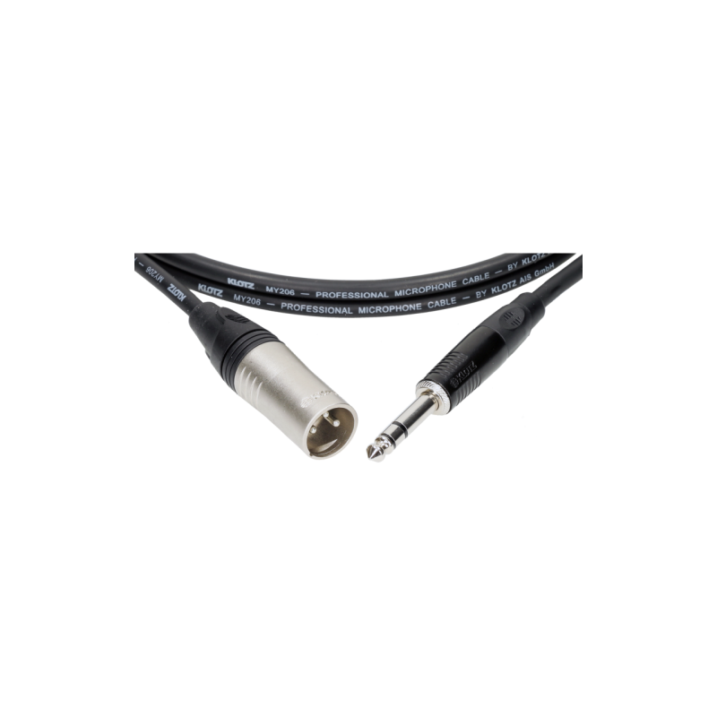 KLOTZ PATCH M1MS1K0100 3m XLR M - 6,3 stereo jack KABEL