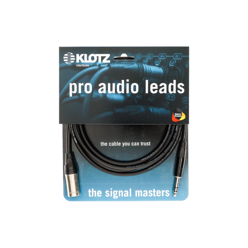 KLOTZ PATCH M1MS1K0750 7.5m xlr M - 6,3 stereo jack KABEL
