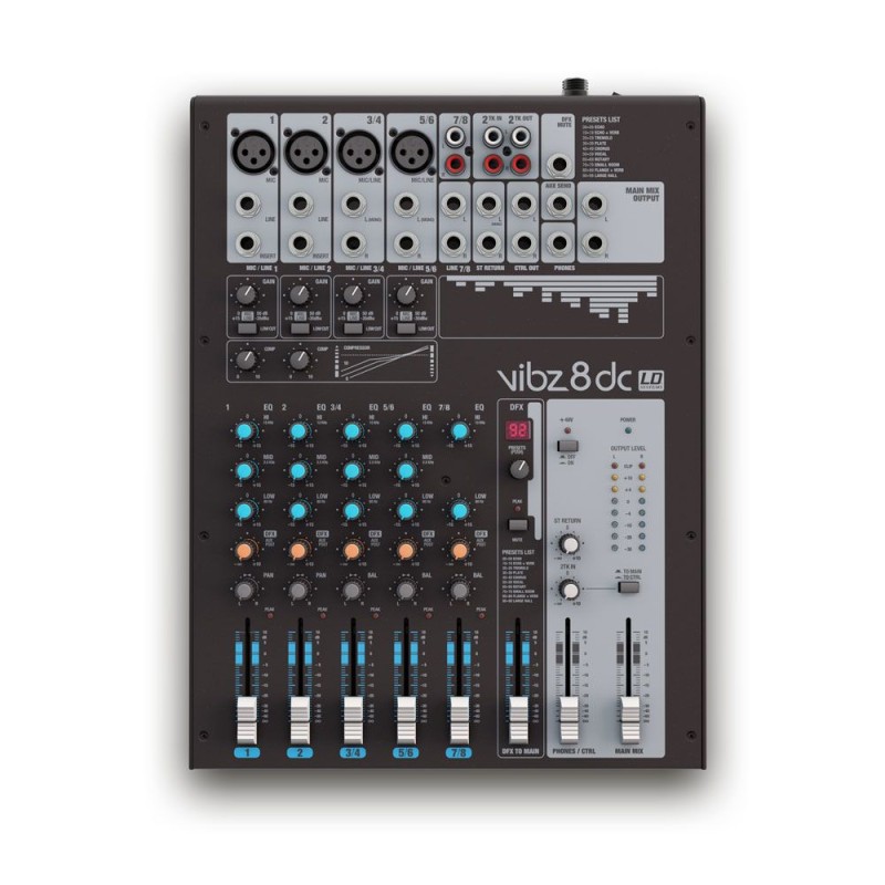 LD-SYSTEMS VIBZ 8 DC 8 kanala s kompresorom MIKSER