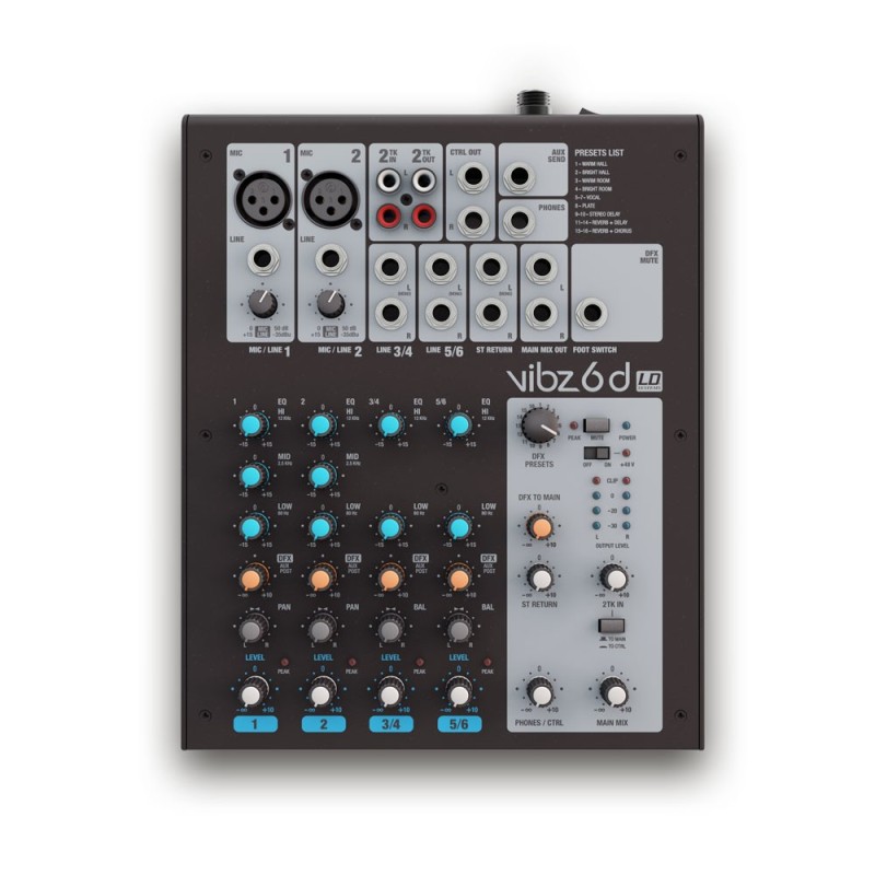 LD-SYSTEMS VIBZ 6 D 6 kanala s efektima MIKSER