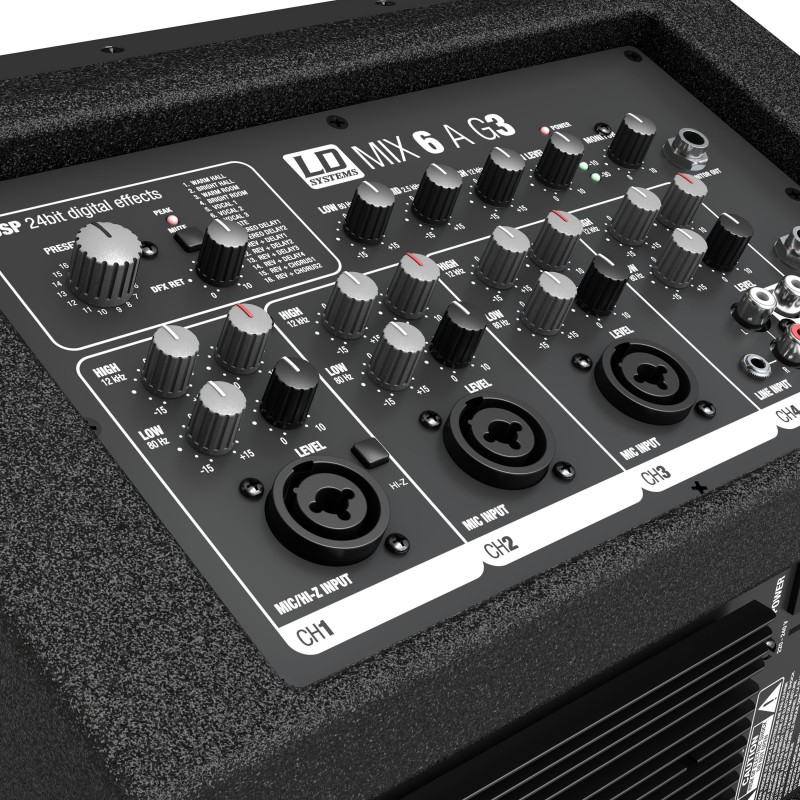 LD-SYSTEMS MIX 62 A G3 sa 4 kanalnim mixerom ZVUČNA KUTIJA