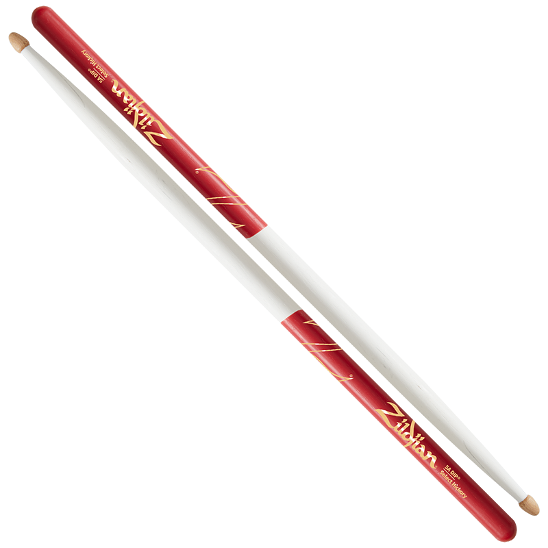 ZILDJIAN 5A ACORN WOOD WHITE/RED DIP PALICE