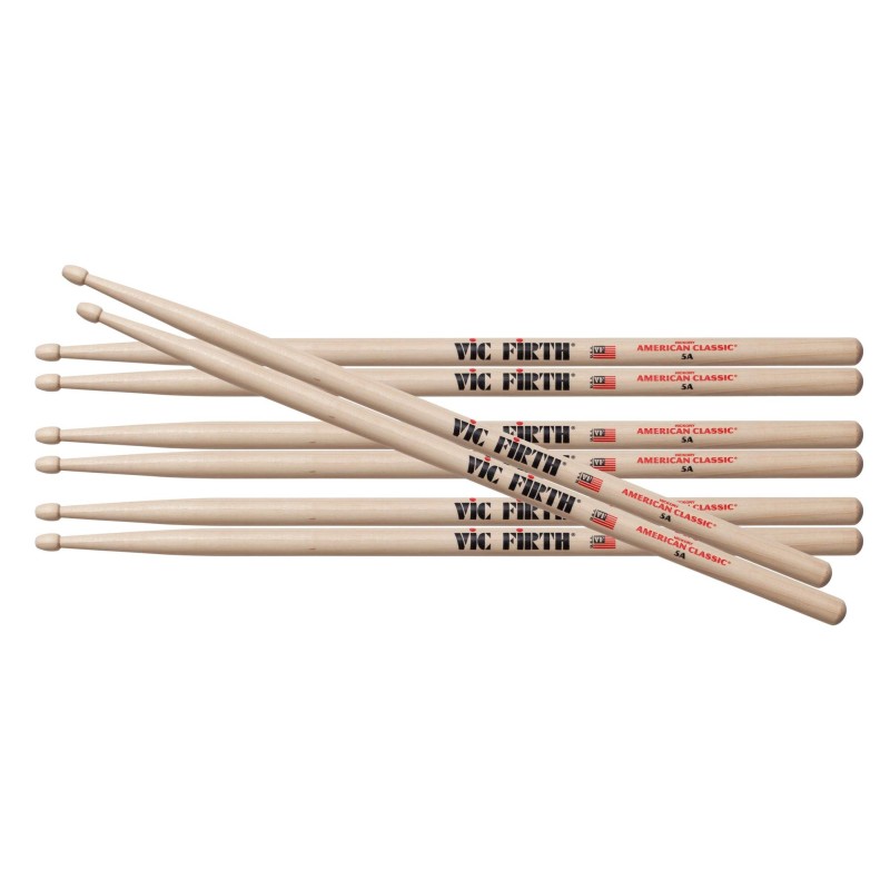 VIC FIRTH 5A (3+1 gratis) pack PALICE
