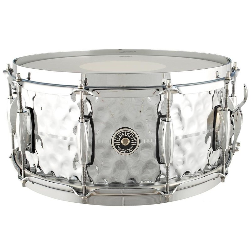 GRETSCH USA BROOKLYN GB4164HB 14" x 6.5" HAMMERED CHROME/B SNARE
