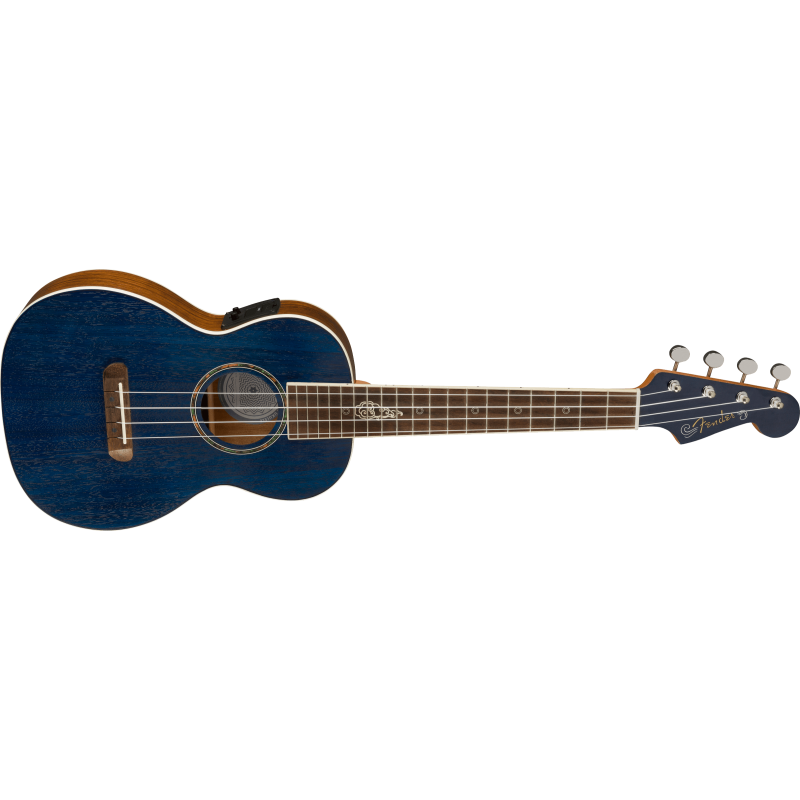 FENDER DHANI HARRISON SPHR BLUE UKULELE