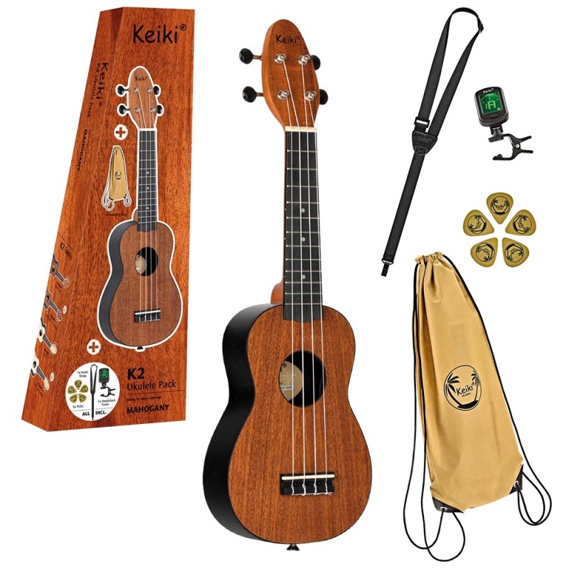 ORTEGA KEIKI K2-MAH+torba+pribor UKULELE
