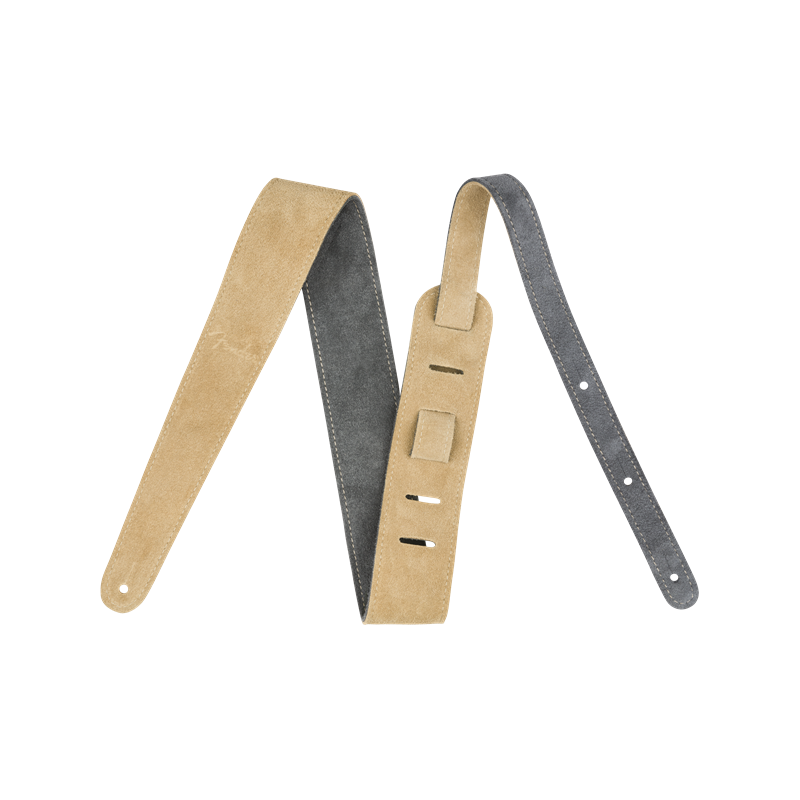 FENDER 2" REVERSIBLE SUEDE STRAP - GRY/TAN REMEN