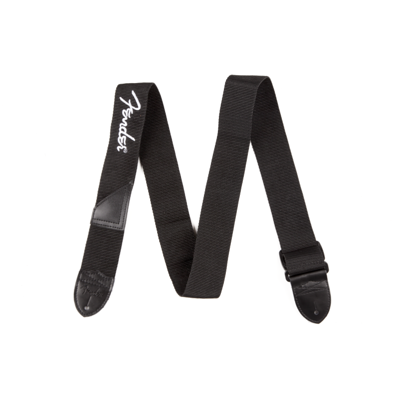 FENDER 2" POLY WHITE LOGO STRAP REMEN