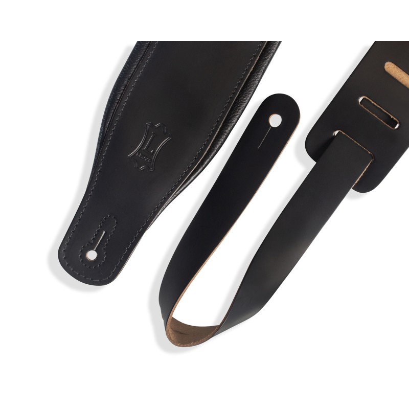 LEVY'S 3" TOP GRAIN LEATHER STRAP M26PD-BLK REMEN
