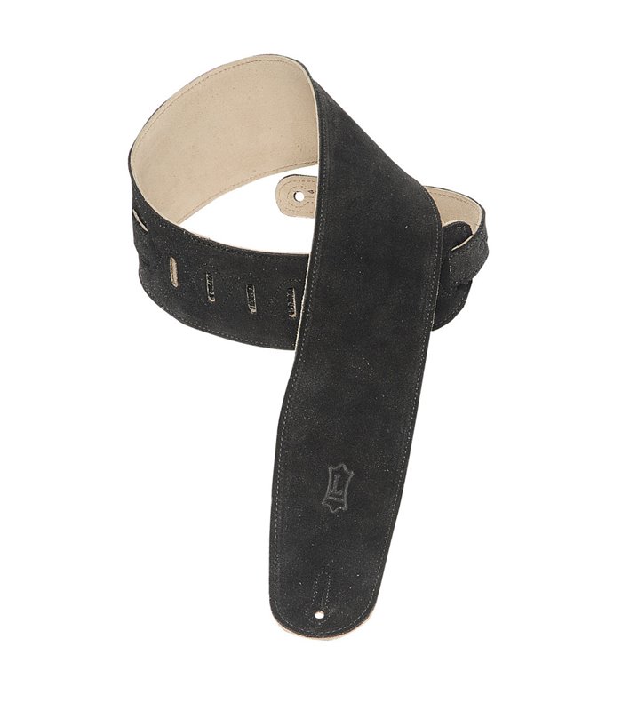 LEVY'S 3.5" SUEDE LEATHER BASS STRAP MS4-BLK REMEN