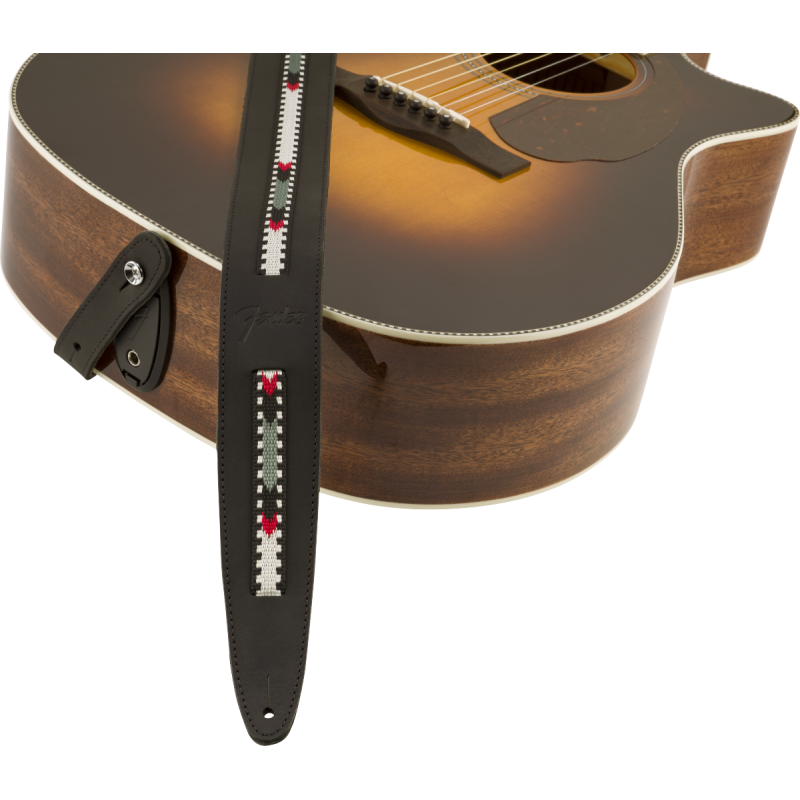 FENDER PARAMOUNT ACOUSTIC LTHR BLK REMEN