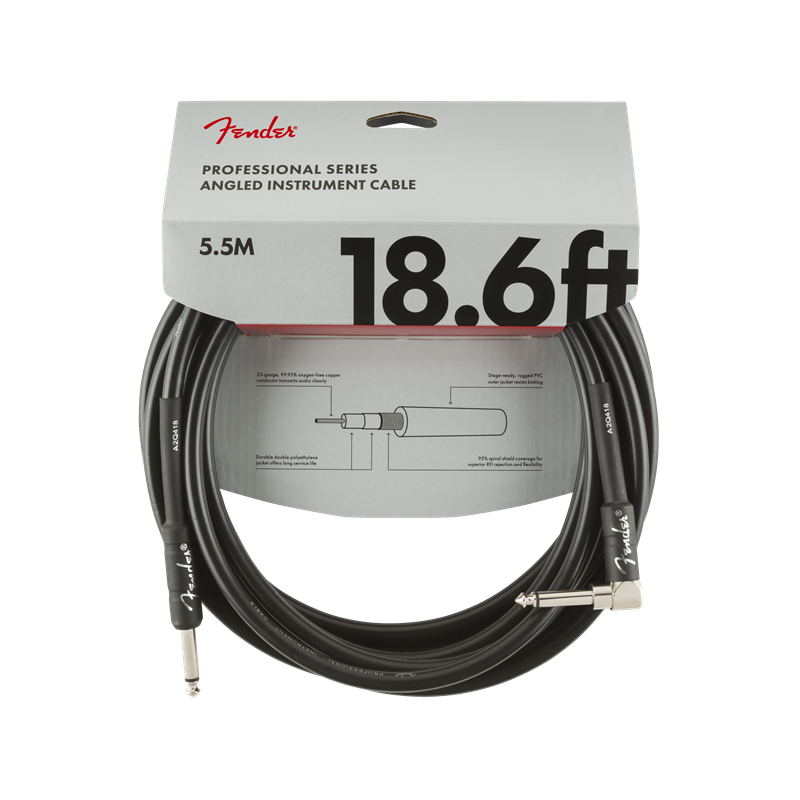 FENDER INSTRUMENT PRO 18.6' BLK 5,5 m KUTNI KABEL