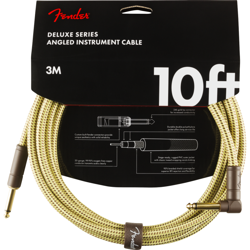 FENDER INSTRUMENT DELUXE 10' TWD 3 m KUTNI KABEL