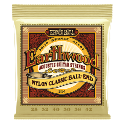 ERNIE BALL GITARA KLASIČNA EARTHWOOD FOLK NYLON 28-42 ŽICE