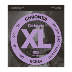 DADDARIO BASS ECB84 CHROMES 40-100 Flatwound, Long Scale ŽICE