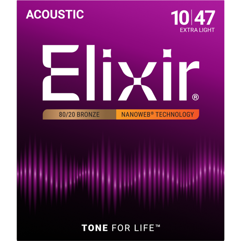 ELIXIR GITARA AKUSTIČNA 10-47 NANOWEB ŽICE