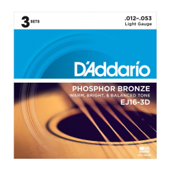 DADDARIO AKUSTIKA EJ16-3D 12-35 PHB 3 pack ŽICE