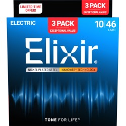 ELIXIR ELEKTRIKA 10-46 NANOWEB 3 PACK ŽICE