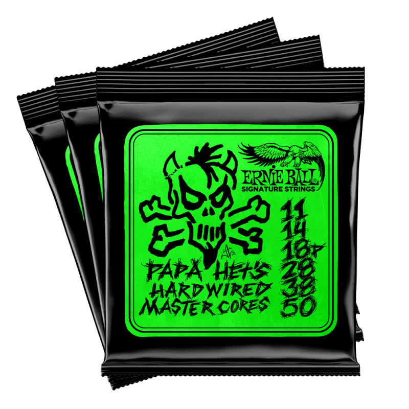 ERNIE BALL GITARA PAPA HETS HARDWIRED MASTER CORE 11-50 3 PACK ŽICE