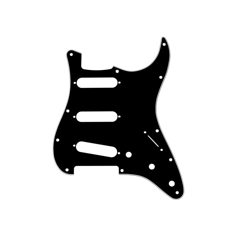 FENDER STRAT BLACK 3-PLY 11 RUPA PICKGUARD
