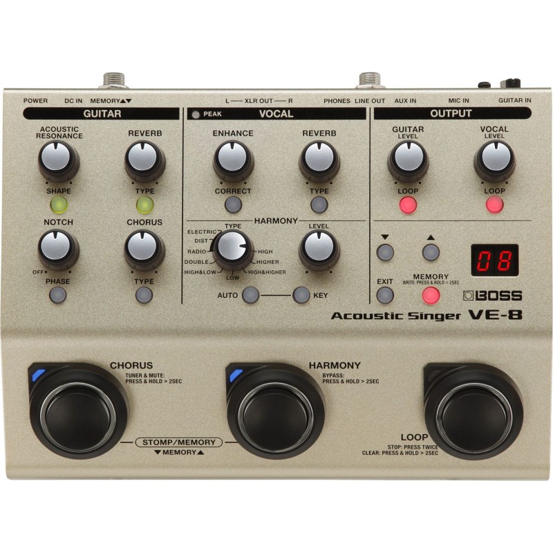BOSS VE-8 Acoustic Singer VOKALNI EFEKT