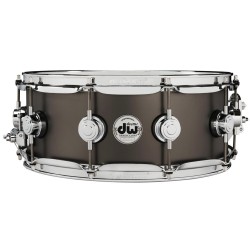 DW COLLECTORS SATIN BLACK OVER BRASS 14X5.5 SNARE