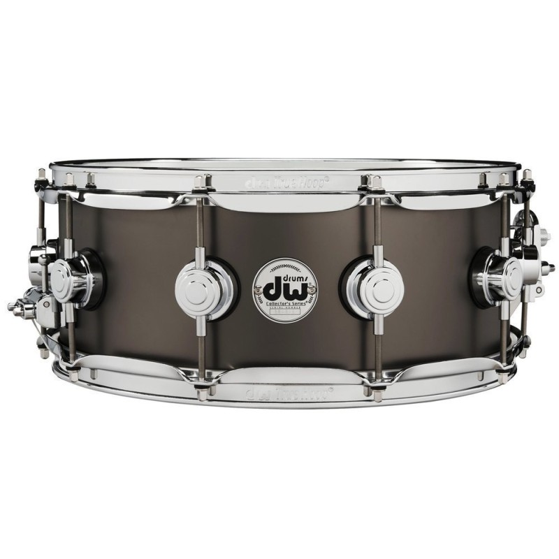 DW COLLECTORS SATIN BLACK OVER BRASS 14X5.5 SNARE