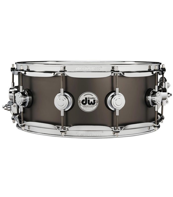 DW COLLECTORS SATIN BLACK OVER BRASS 14X5.5 SNARE