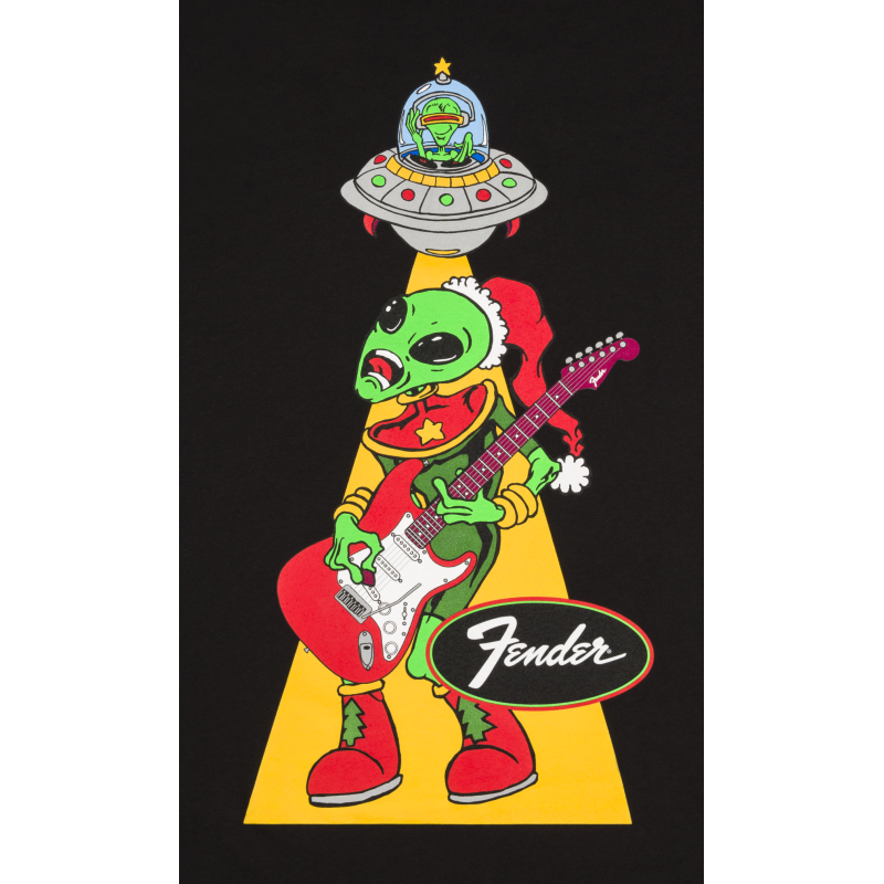 FENDER UGLY CHRISTMAS TEE ALIEN BLK L MAJICA