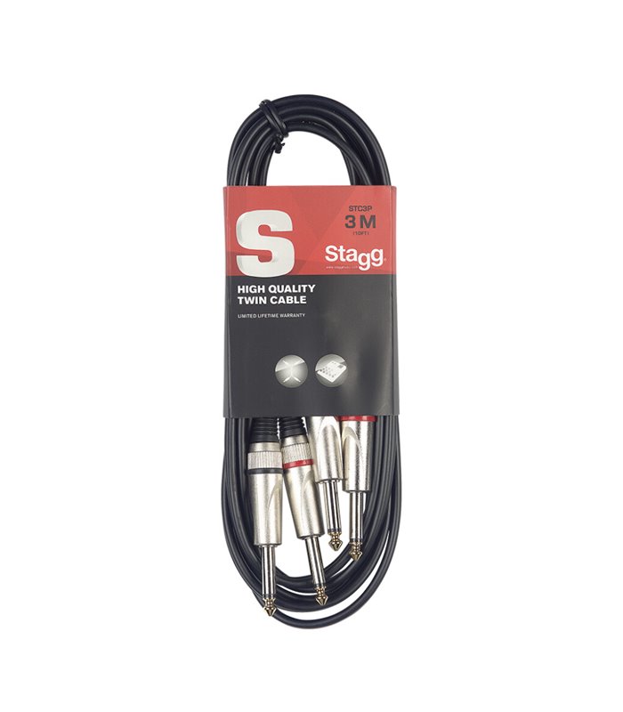 STAGG PATCH.STC3P 2 jack-2 jack KABEL