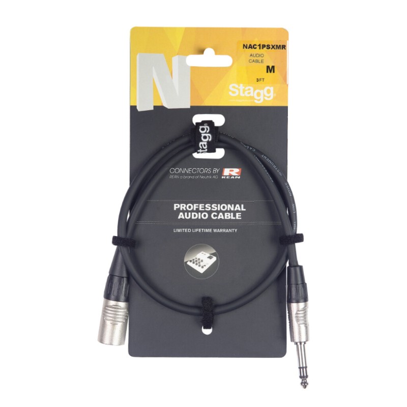 STAGG PATCH. NAC1PSXMR  1m  XLR M-stereo JACK  DL KABEL