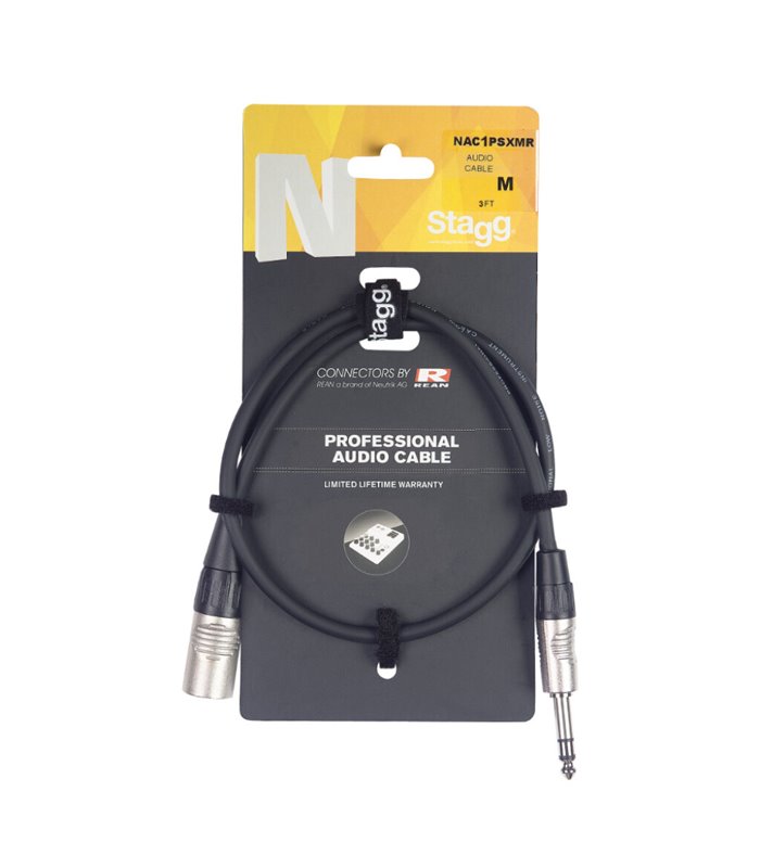 STAGG PATCH. NAC1PSXMR  1m  XLR M-stereo JACK  DL KABEL