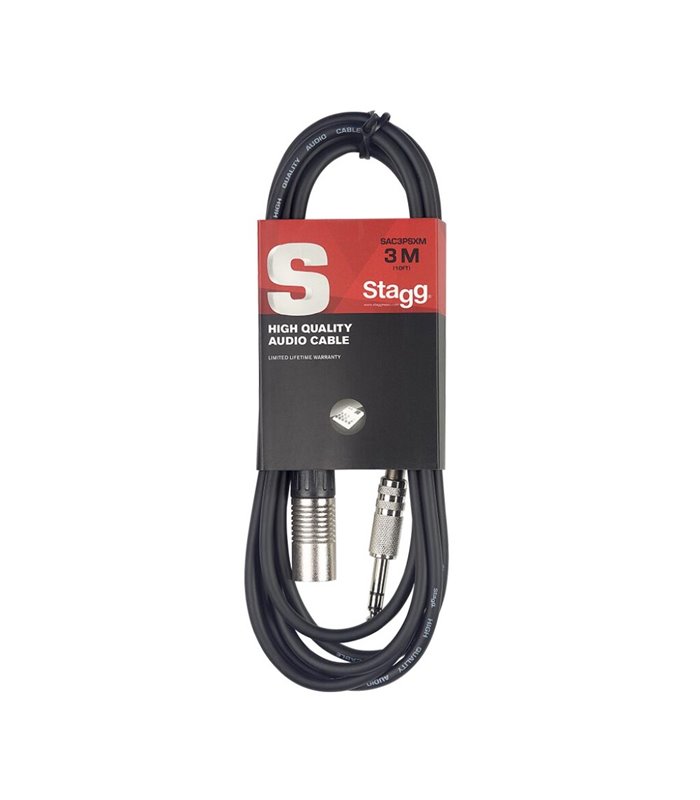 STAGG PATCH SAC3PSX jack stereo-XLR M 3m KABEL