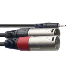 STAGG PATCH SYC3/MPS2XM mini jack - 2 xlrM KABEL