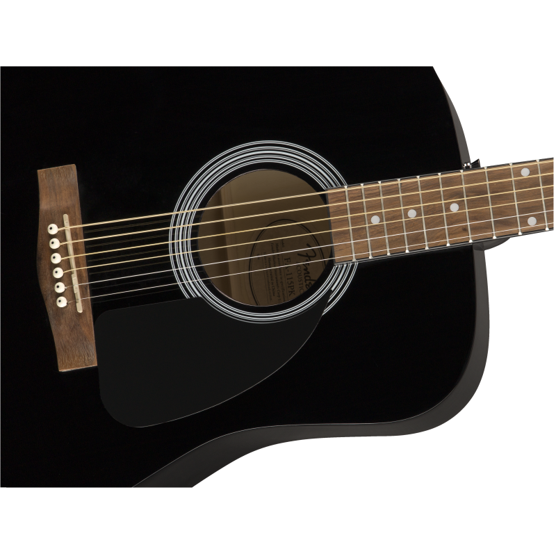 FENDER FA-115 DREADNOUGHT PACK V2 BLACK WN GITARA AKUSTIČNA