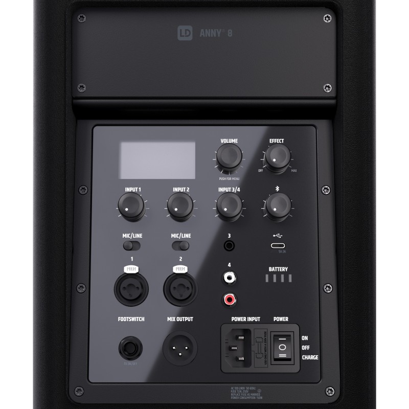 LD-SYSTEMS ANNY 8 80/160W Stage Black MINI RAZGLAS
