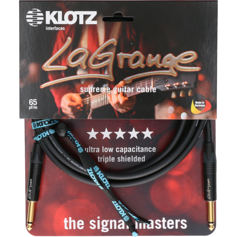 KLOTZ INSTRUMENTALNI LA-GPP0300 LaGrange black 3m ravni KABEL