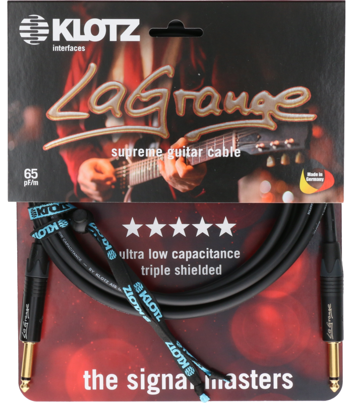 KLOTZ INSTRUMENTALNI LA-GPP0300 LaGrange black 3m ravni KABEL