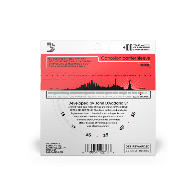 D'ADDARIO AKUSTIKA EJ12 13-56 BRONZE ŽICE
