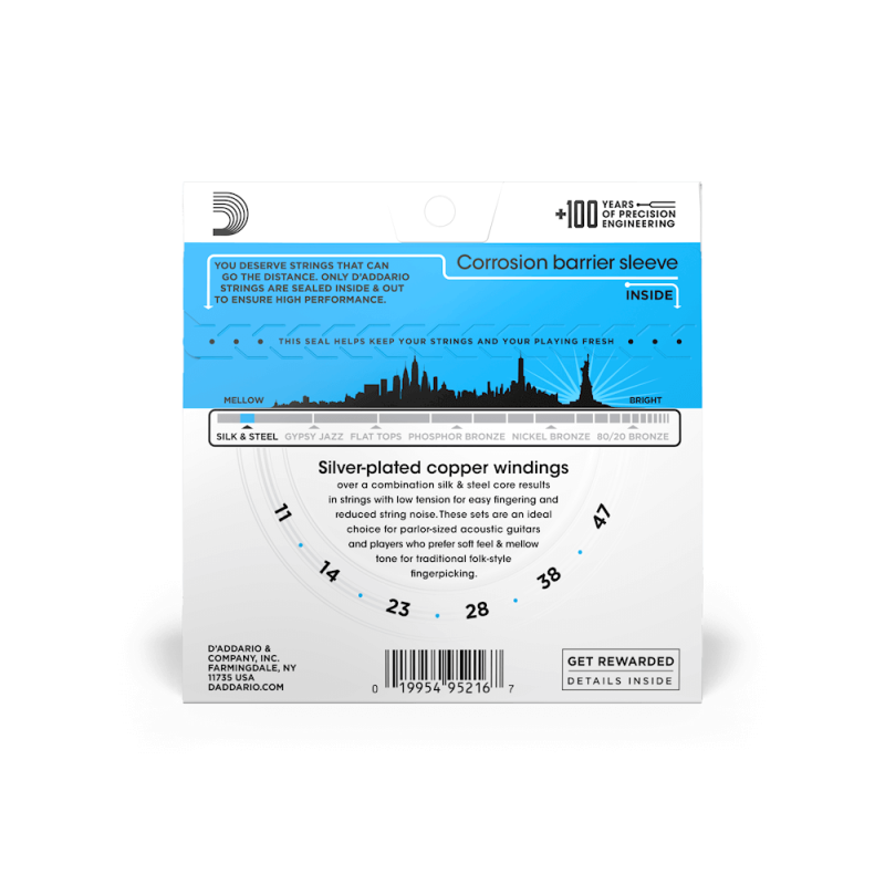 D'ADDARIO AKUSTIKA EJ40 silk & steel ŽICE