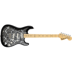 FENDER LTD STRATOCASTER MN BLACK PAISLEY JP-25 JAPAN GITARA ELEKTRIČNA