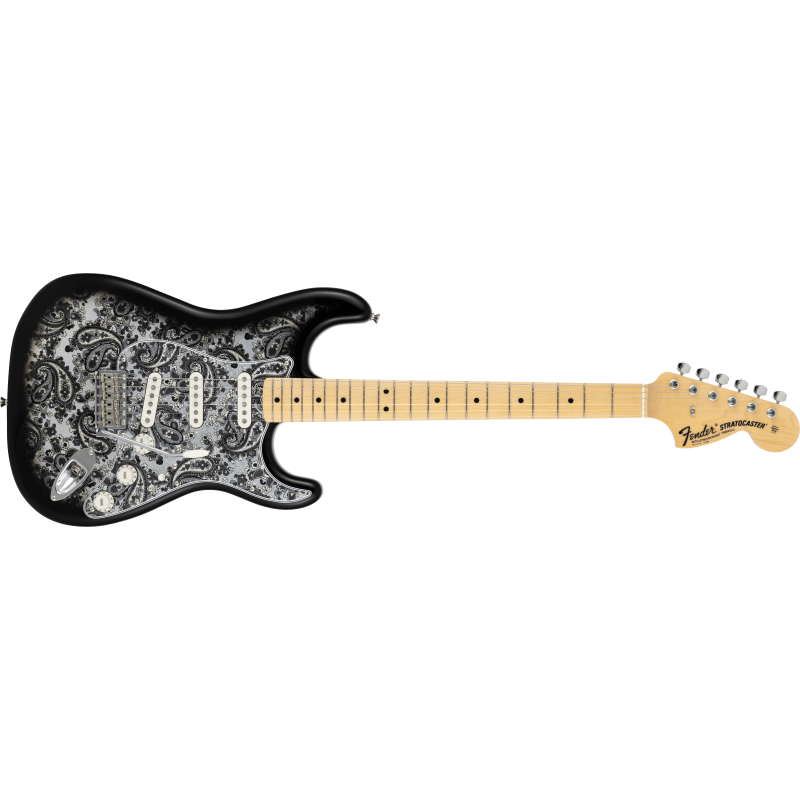 FENDER LTD STRATOCASTER MN BLACK PAISLEY JP-25 JAPAN GITARA ELEKTRIČNA