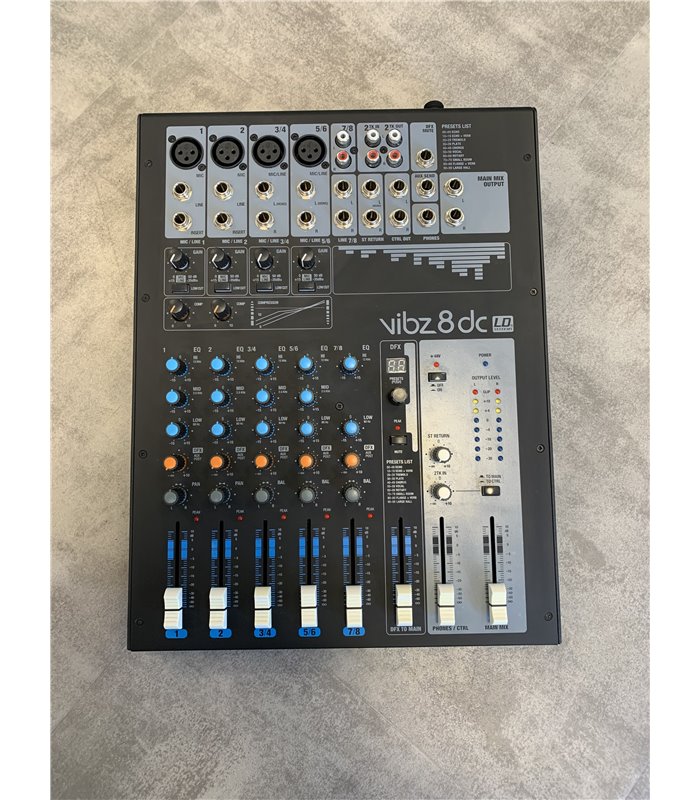 LD-SYSTEMS VIBZ 8 DC 8 kanala s kompresorom MIKSER B-STOCK